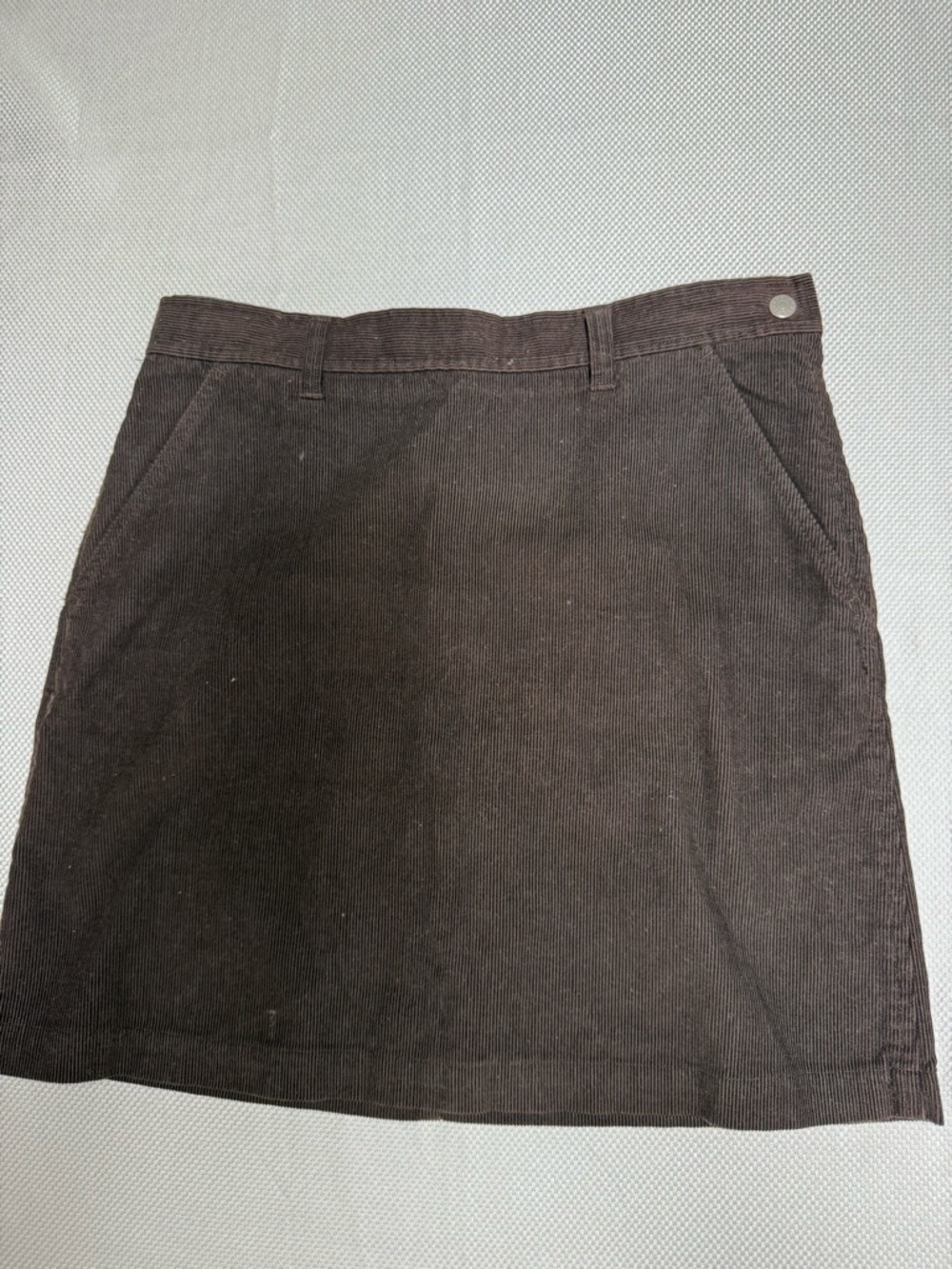 J. Crew Dark Brown Corduroy Waistband Skirt